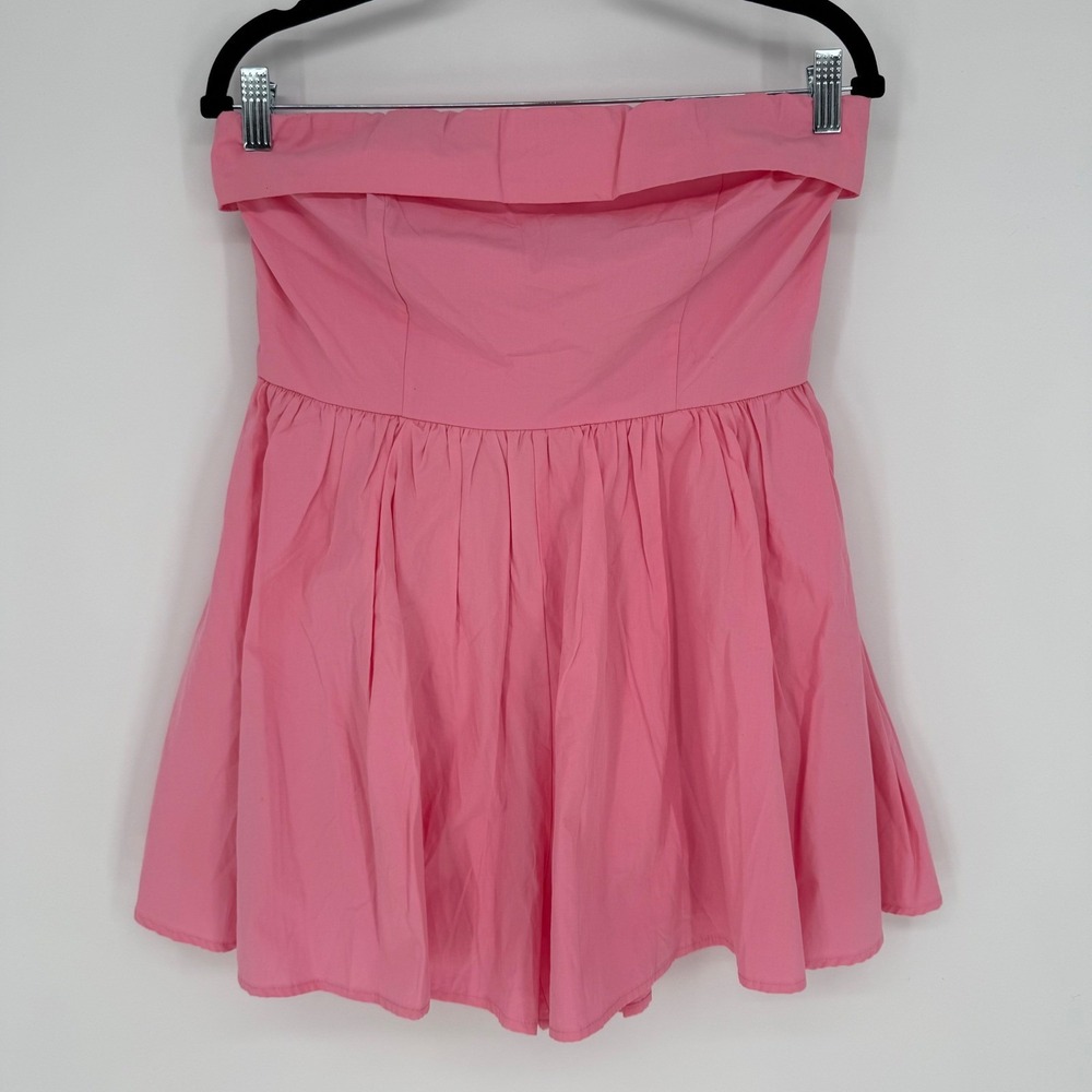 MABLE‎ STRAPLESS ROMPER COTTON CANDY PINK LARGE NWT